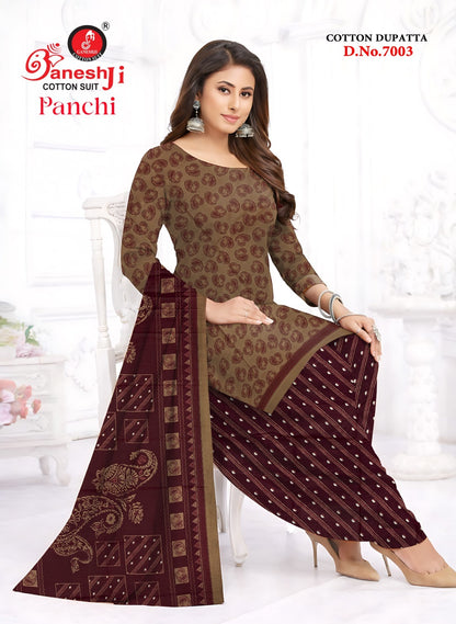 Panchi Vol 7 Ganeshji Indo Cotton Dress Material Manufacturer Gujarat