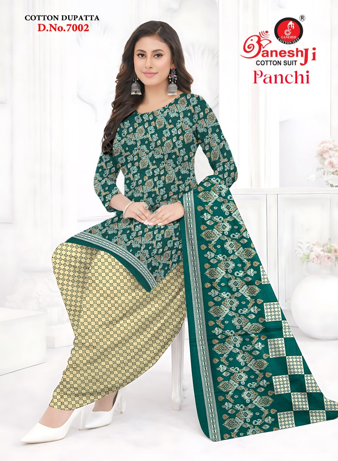 Panchi Vol 7 Ganeshji Indo Cotton Dress Material Manufacturer Gujarat