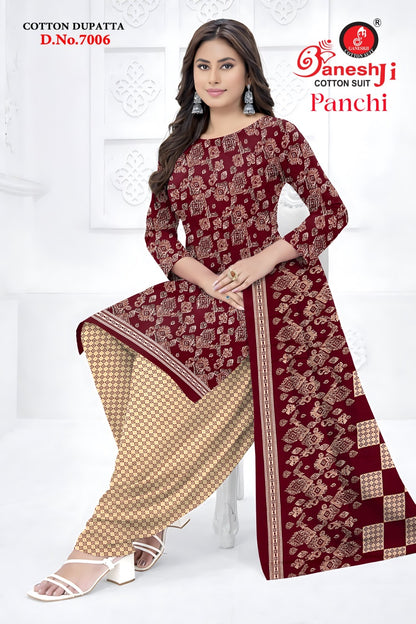Panchi Vol 7 Ganeshji Indo Cotton Dress Material Manufacturer Gujarat