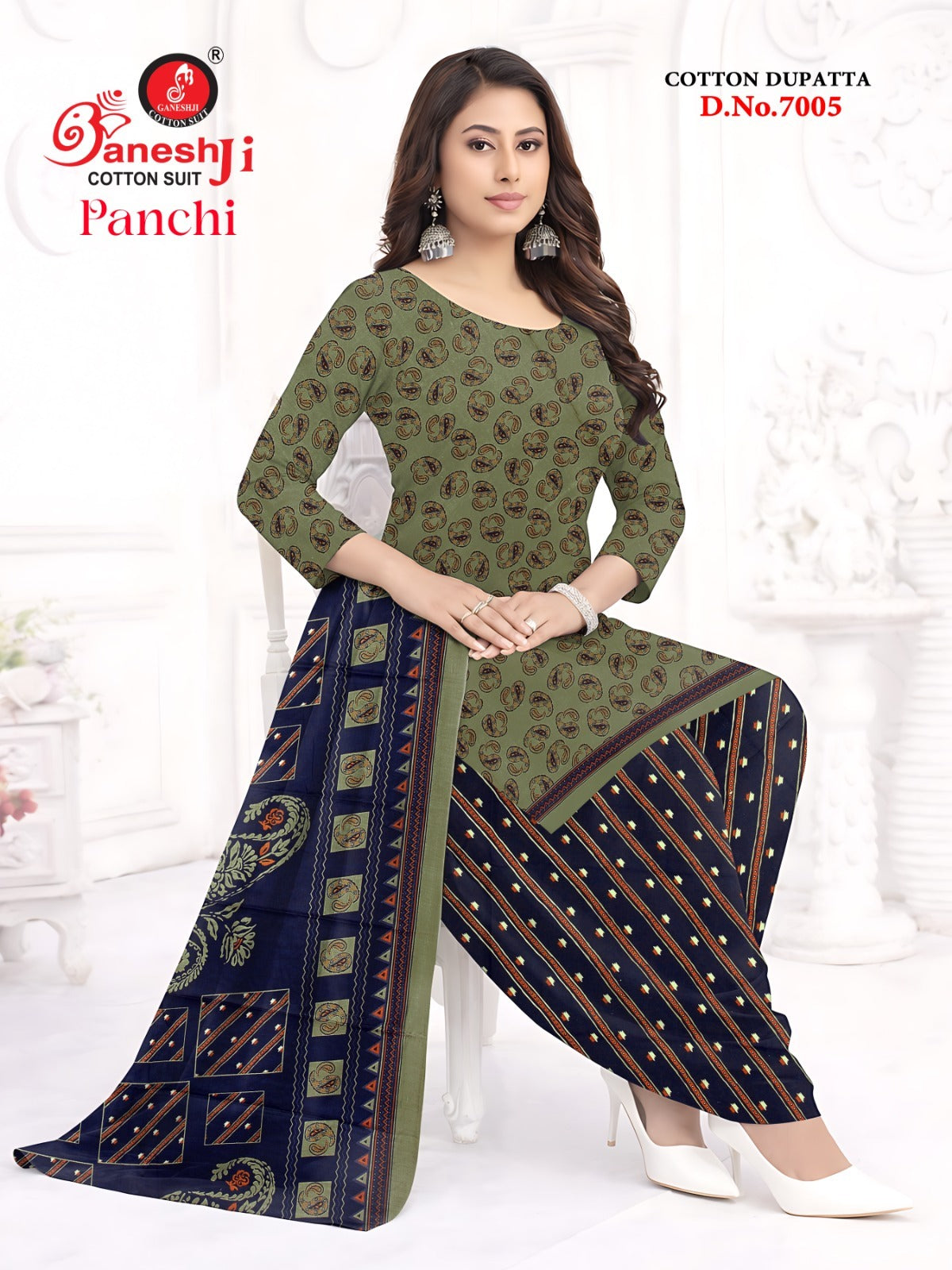 Panchi Vol 7 Ganeshji Indo Cotton Dress Material Manufacturer Gujarat