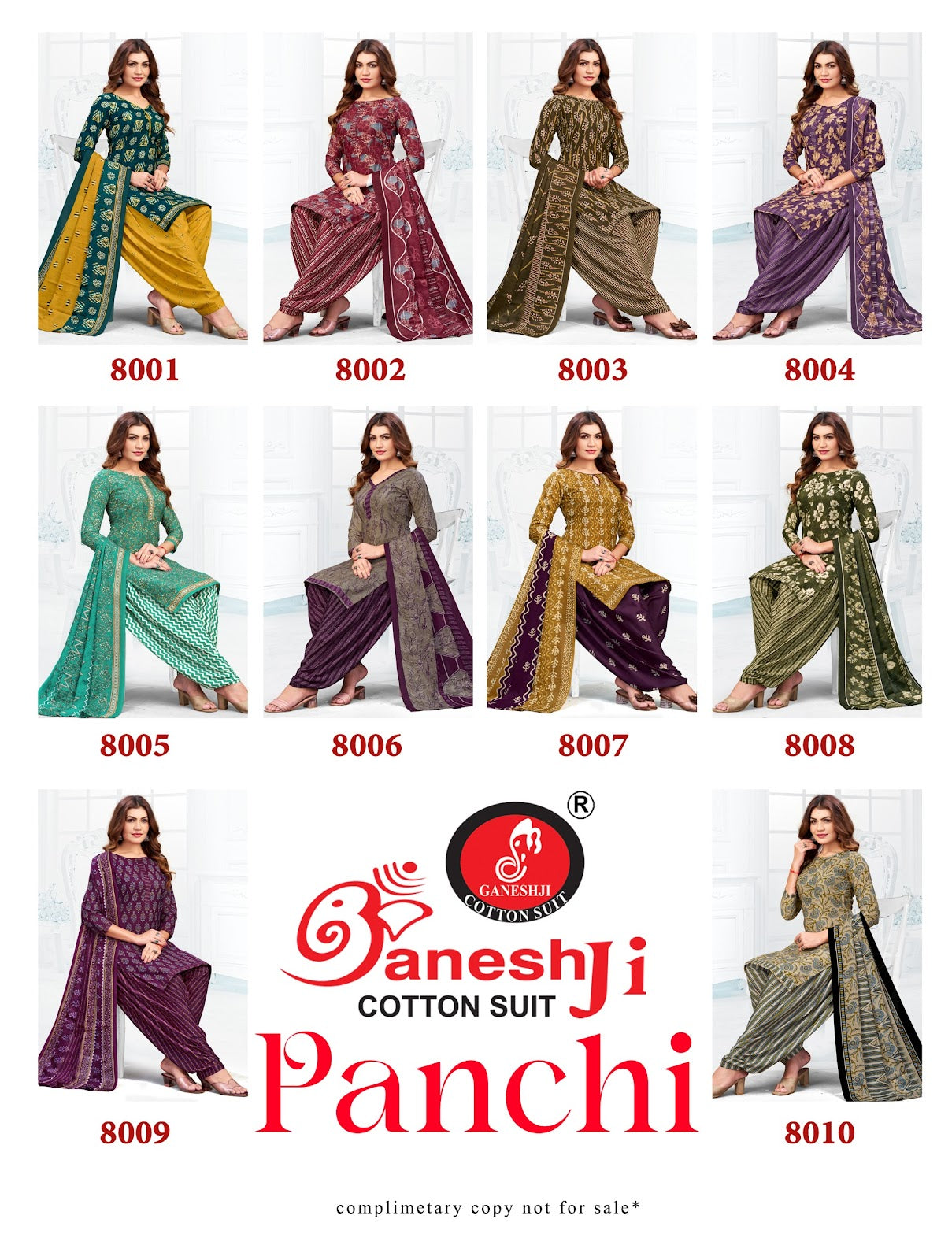 Panchi Vol 8 Ganeshji Cotton Dress Material Manufacturer Ahmedabad