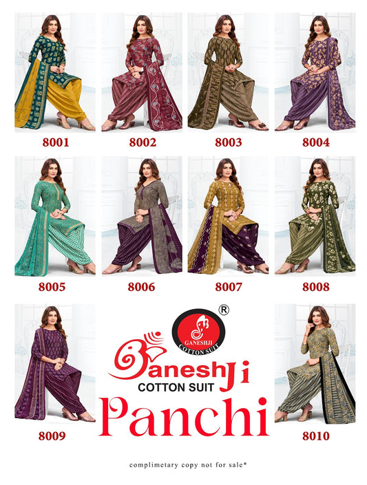 Panchi Vol 8 Ganeshji Cotton Dress Material Manufacturer Ahmedabad