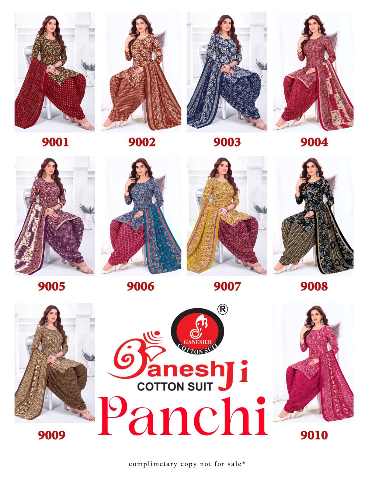 Panchi Vol 9 Ganeshji Cotton Dress Material Manufacturer Ahmedabad