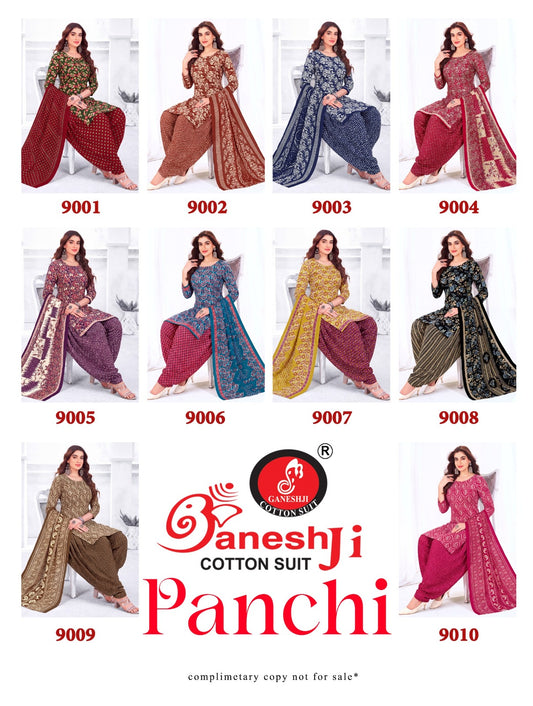 Panchi Vol 9 Ganeshji Cotton Dress Material Manufacturer Ahmedabad