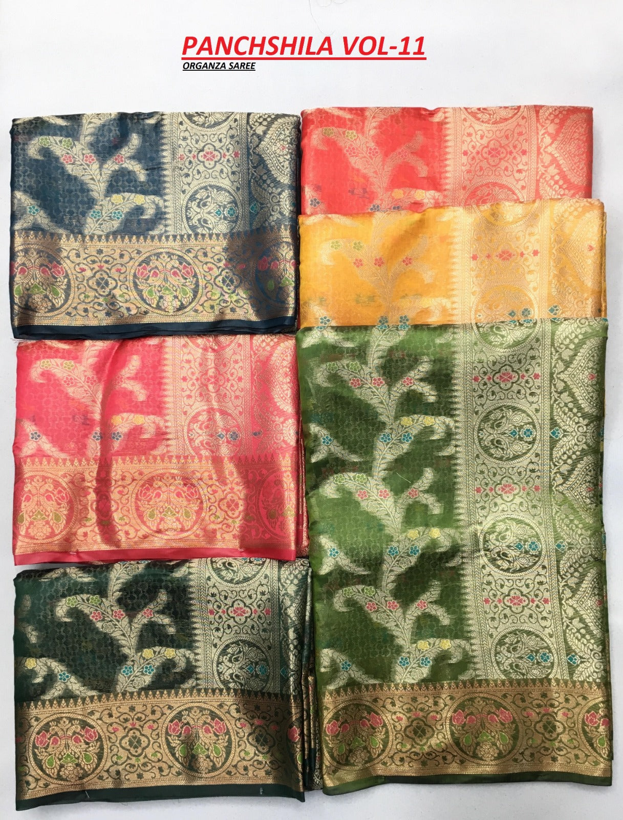 Panchshila Shakunt Organza Sarees Wholesale Price