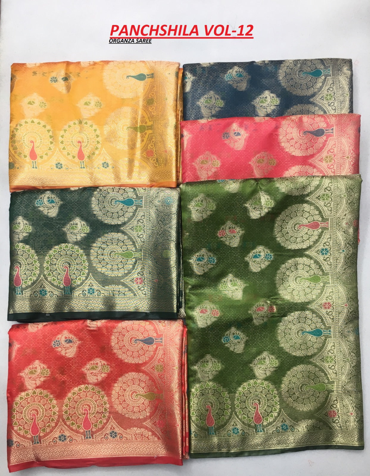 Panchshila Shakunt Organza Sarees Wholesale Price