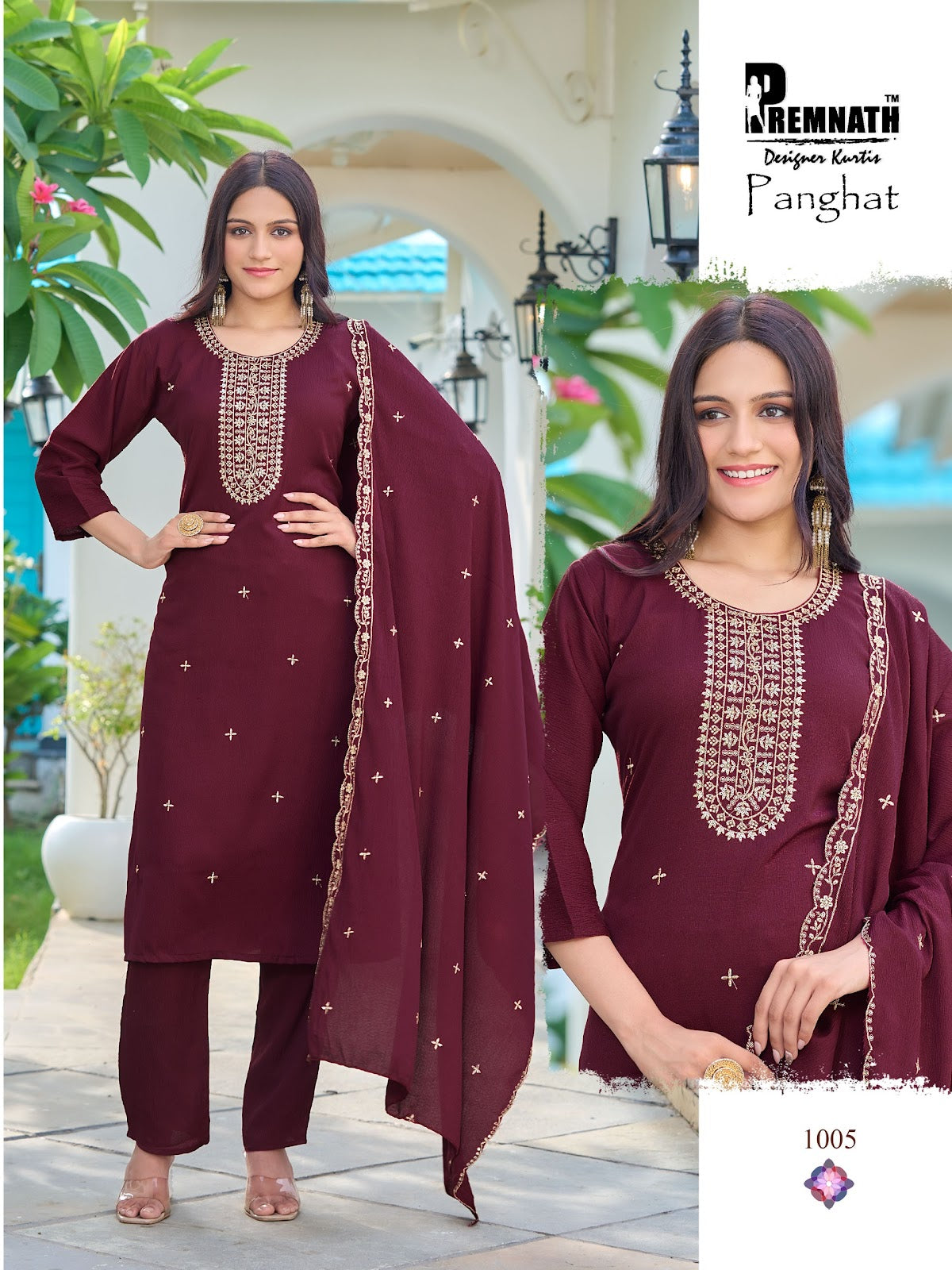 Panghat Premnath Delta Readymade Pant Style Suits Wholesaler Gujarat