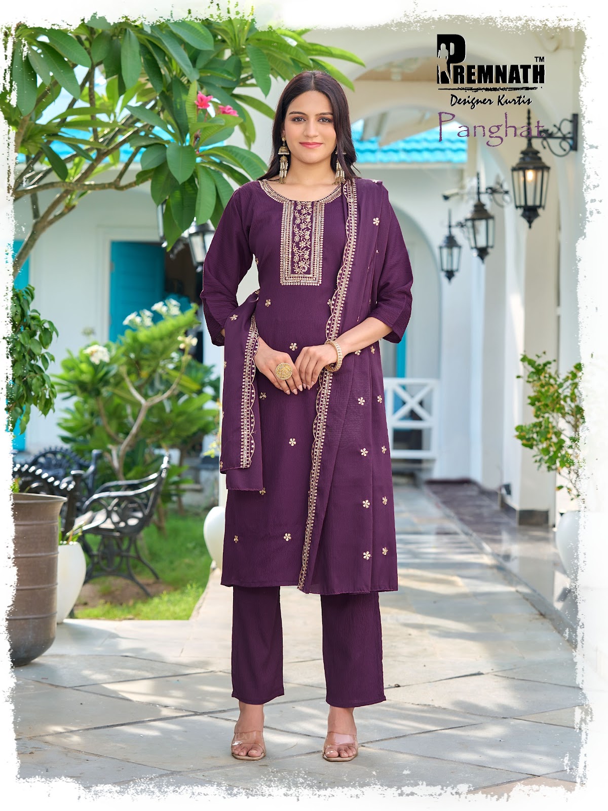 Panghat Premnath Delta Readymade Pant Style Suits Wholesaler Gujarat