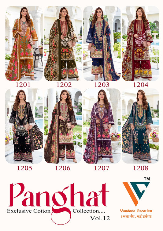 Panghat Vol 12 Vandana Creation Cotton Karachi Salwar Suits Wholesaler India
