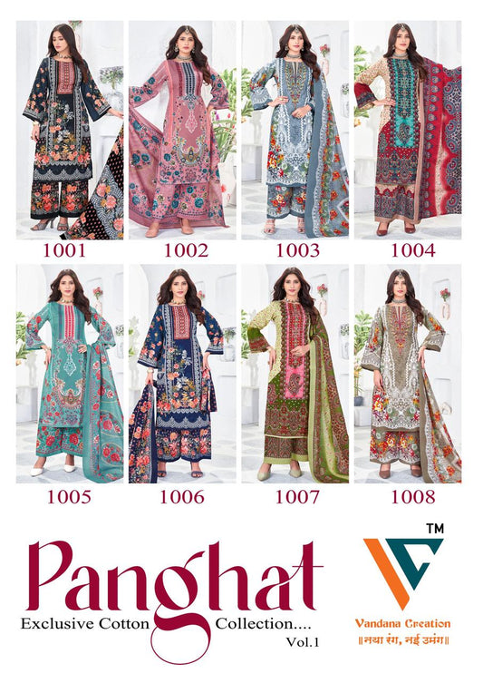 Panghat Vol 1 Vandana Creation Cotton Karachi Salwar Suits Wholesaler India