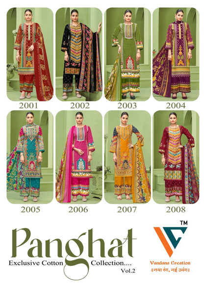 Panghat Vol 2 Vandana Creation Cotton Karachi Salwar Suits Supplier