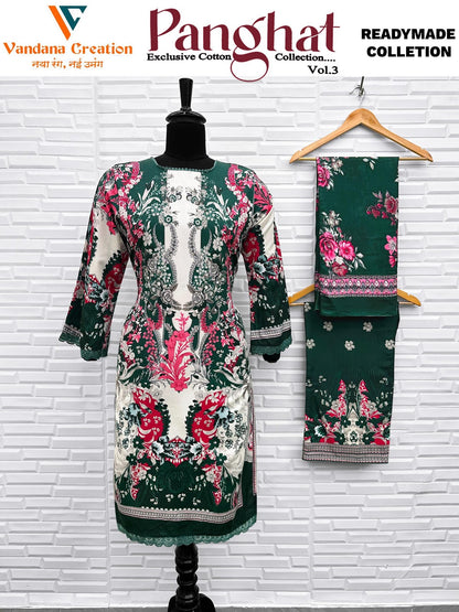 Panghat Vol 3 Vandana Creation Cotton Karachi Readymade Suits Wholesale Rate