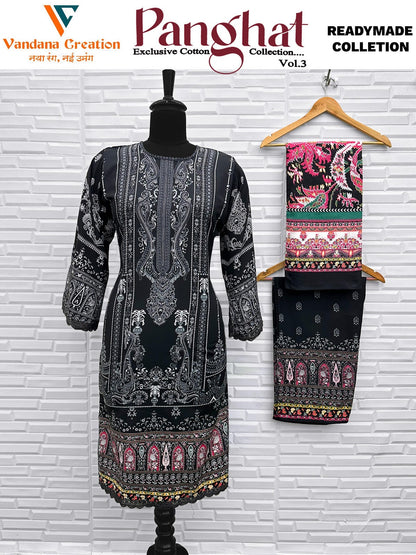 Panghat Vol 3 Vandana Creation Cotton Karachi Readymade Suits Wholesale Rate