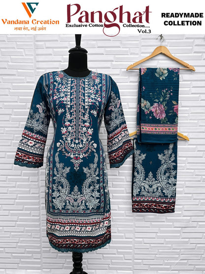 Panghat Vol 3 Vandana Creation Cotton Karachi Readymade Suits Wholesale Rate