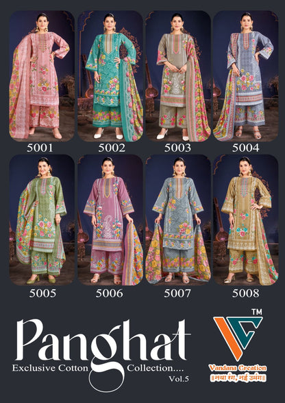 Panghat Vol 5 Vandana Creation Cotton Karachi Salwar Suits Wholesaler Gujarat