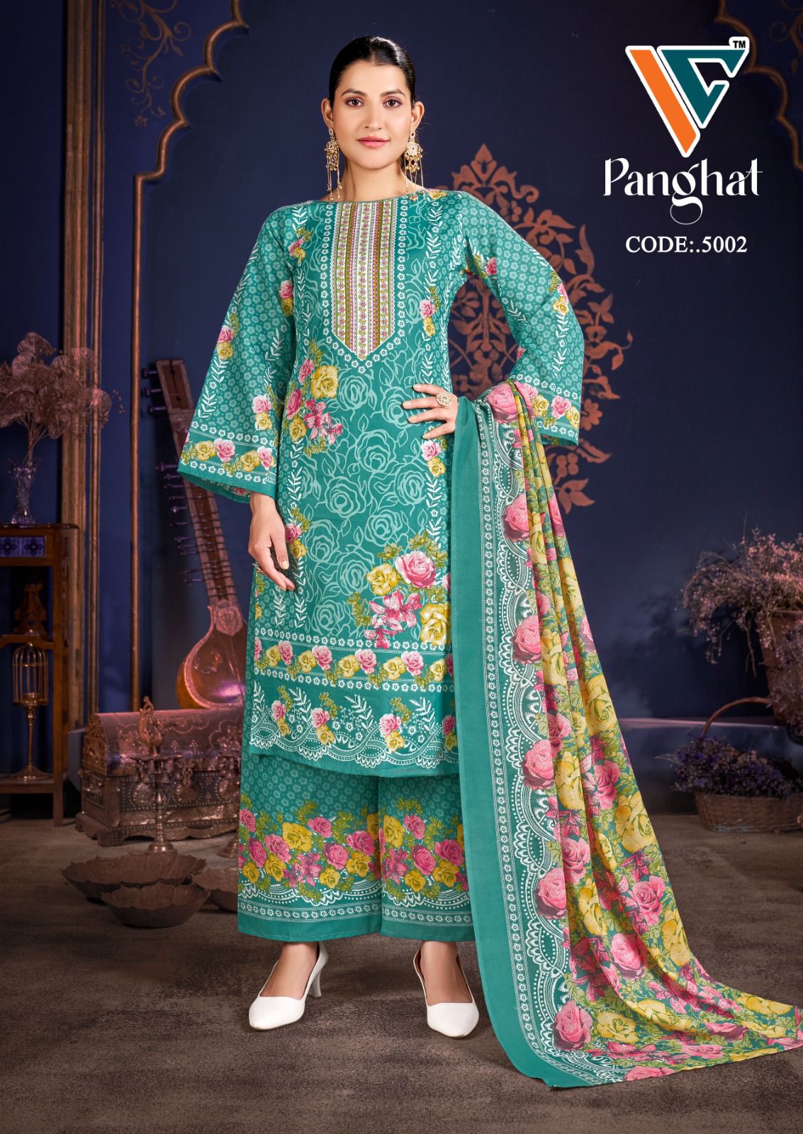 Panghat Vol 5 Vandana Creation Cotton Karachi Salwar Suits Wholesaler Gujarat