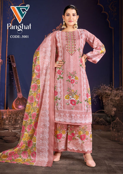 Panghat Vol 5 Vandana Creation Cotton Karachi Salwar Suits Wholesaler Gujarat