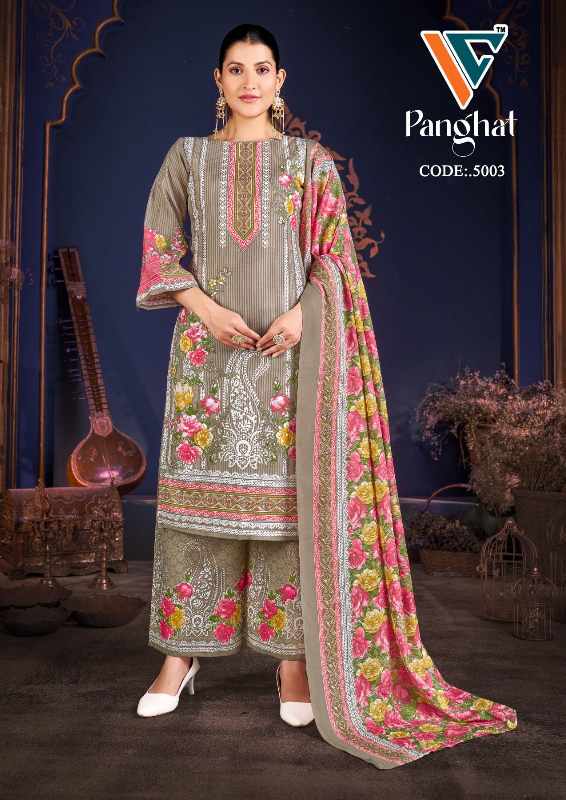 Panghat Vol 5 Vandana Creation Cotton Karachi Salwar Suits Wholesaler Gujarat