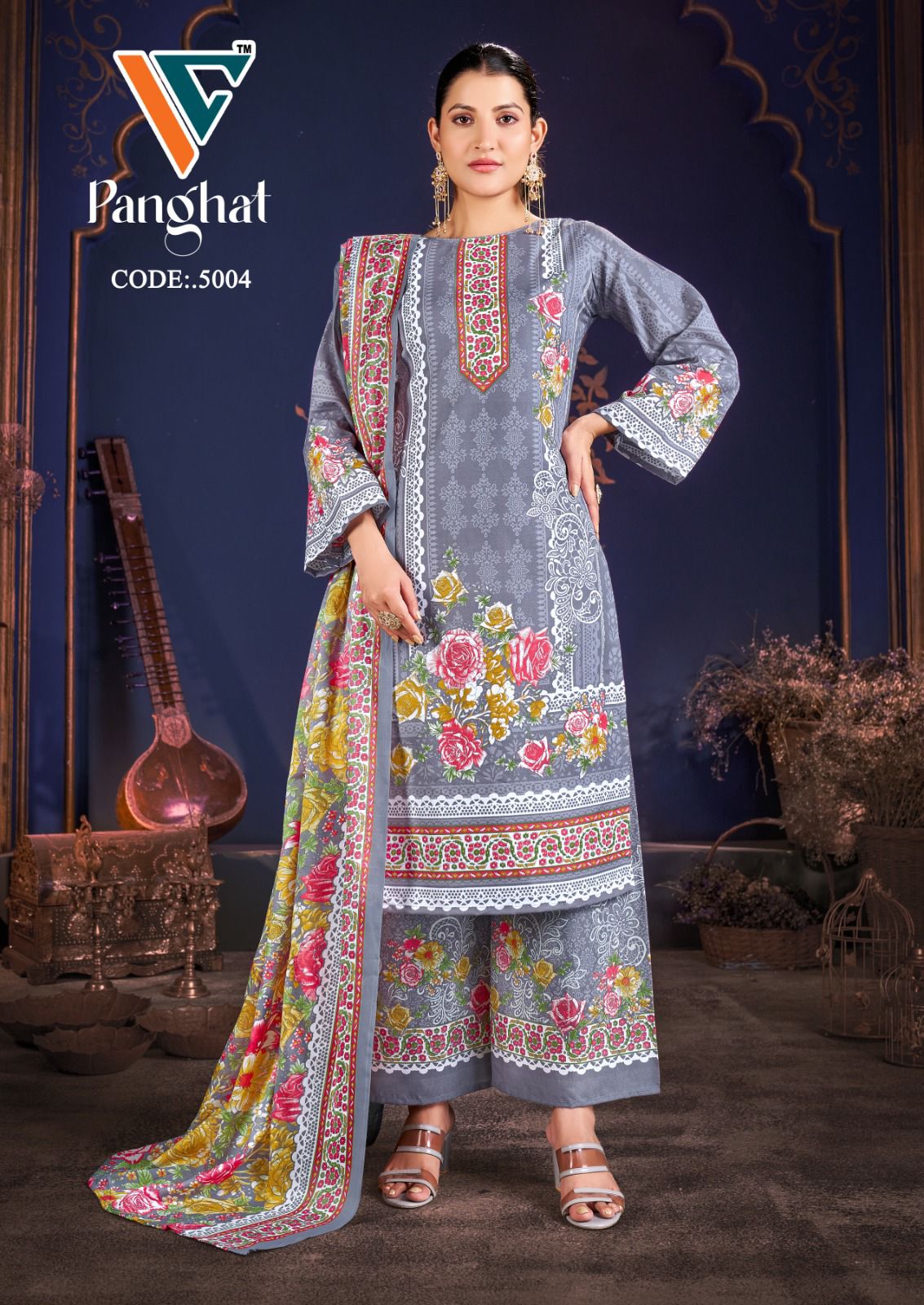 Panghat Vol 5 Vandana Creation Cotton Karachi Salwar Suits Wholesaler Gujarat