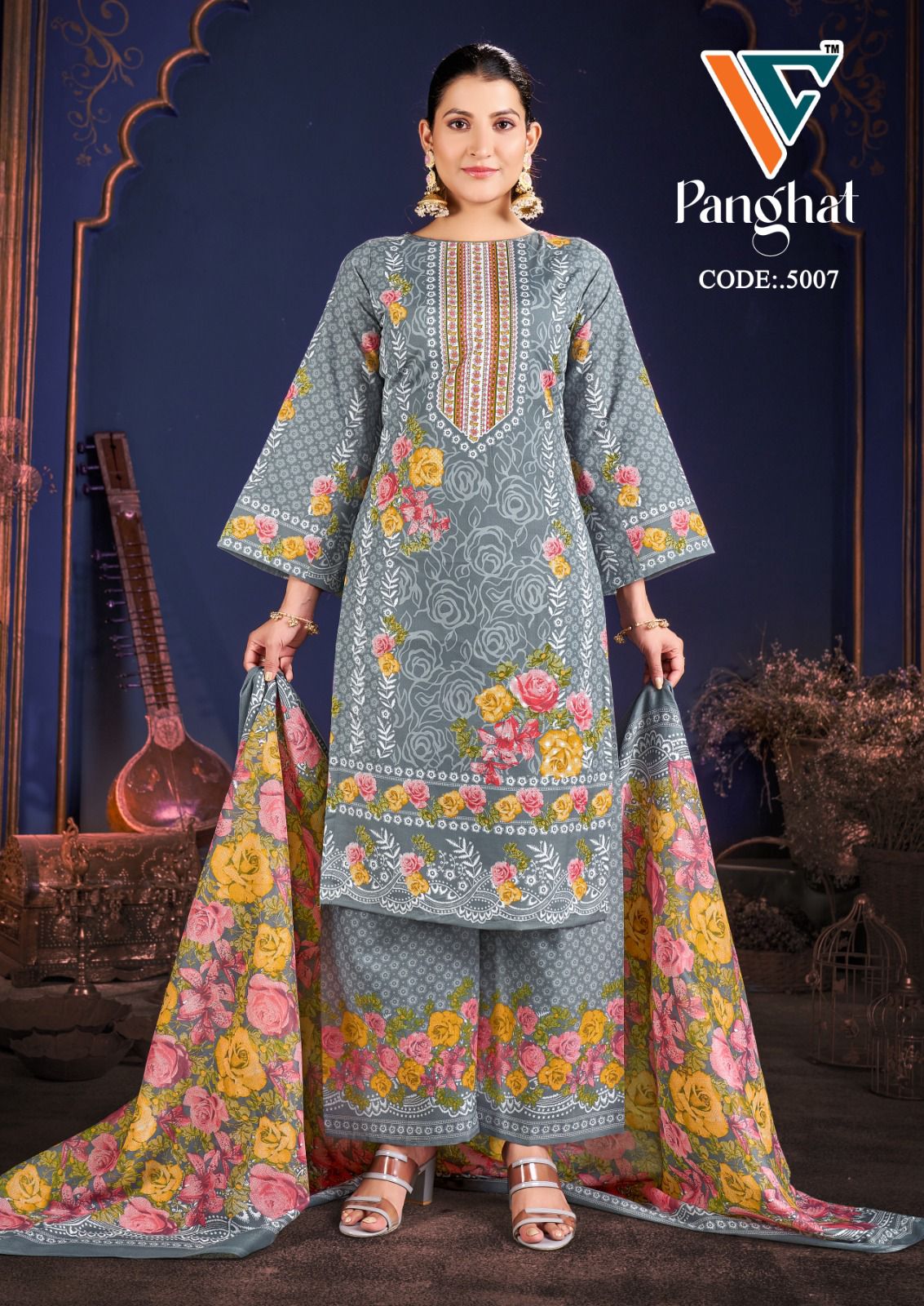 Panghat Vol 5 Vandana Creation Cotton Karachi Salwar Suits Wholesaler Gujarat