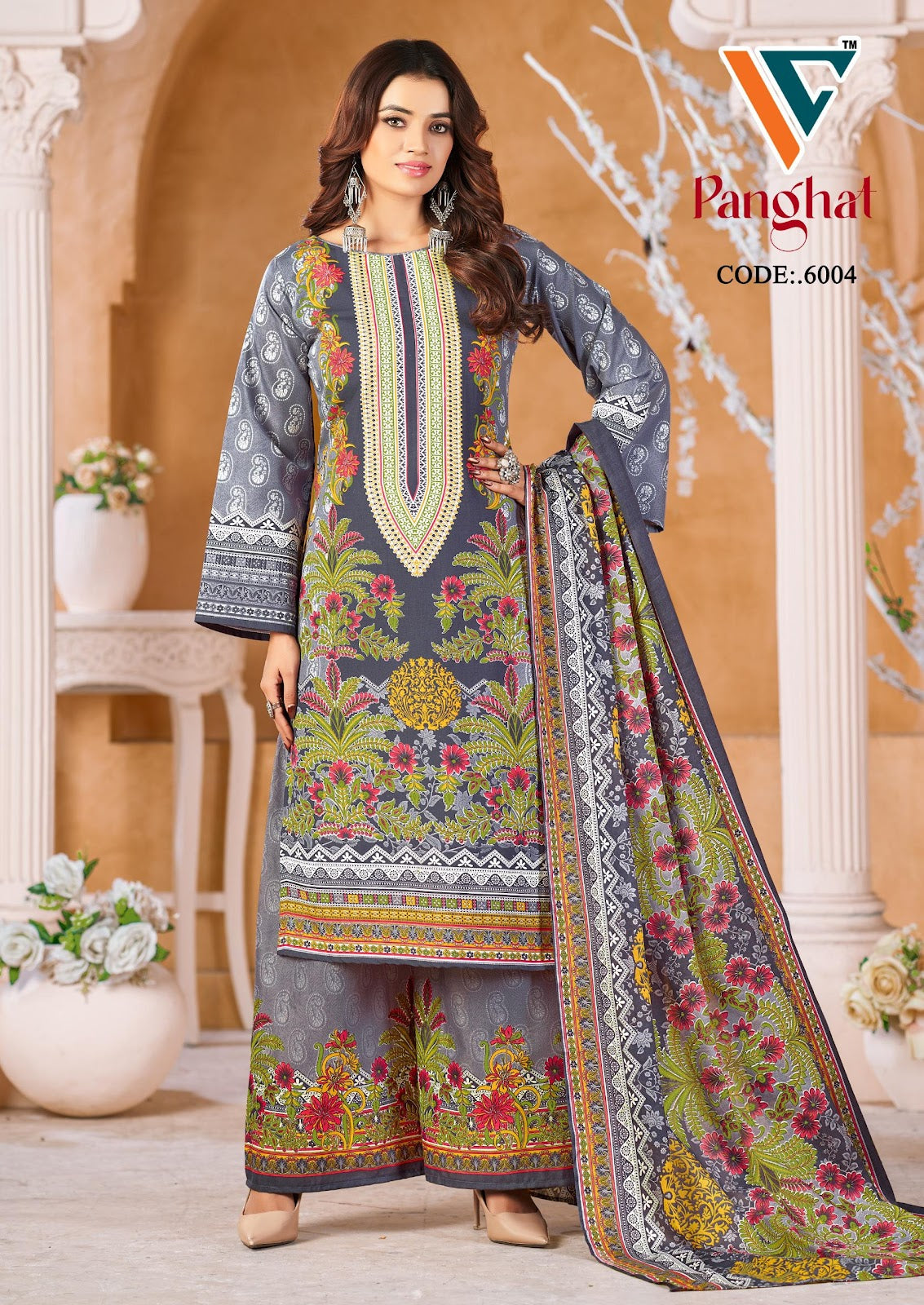 Panghat Vol 6 Vandana Creation Mix Cotton Karachi Salwar Suits Wholesaler Ahmedabad