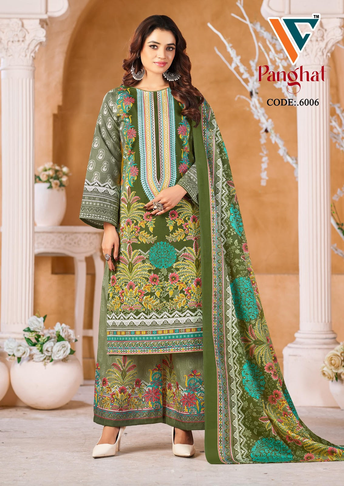 Panghat Vol 6 Vandana Creation Mix Cotton Karachi Salwar Suits Wholesaler Ahmedabad