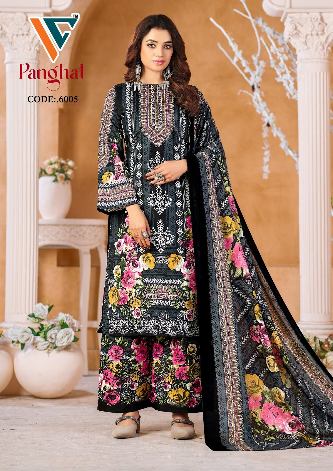 Panghat Vol 6 Vandana Creation Mix Cotton Karachi Salwar Suits Wholesaler Ahmedabad