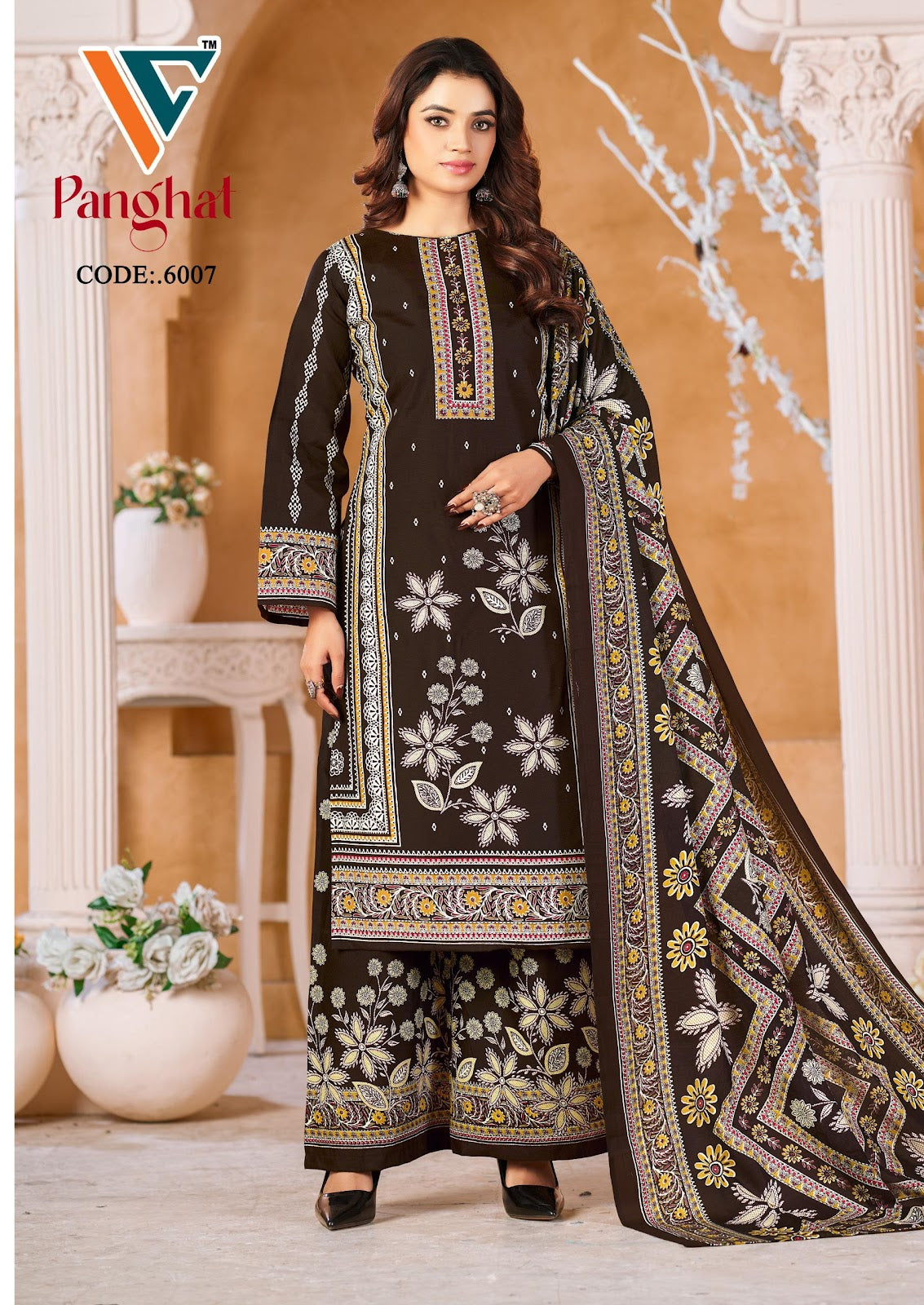 Panghat Vol 6 Vandana Creation Mix Cotton Karachi Salwar Suits Wholesaler Ahmedabad