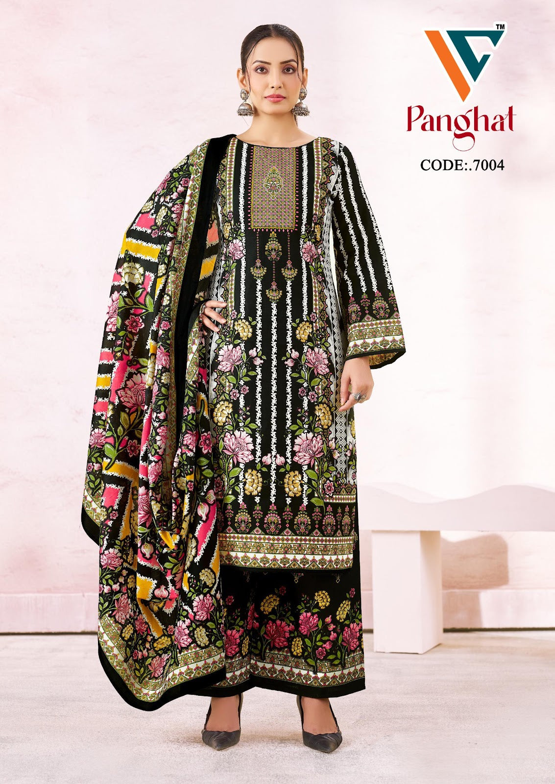 Panghat Vol 7 Vandana Creation Mix Cotton Karachi Salwar Suits Wholesale Price