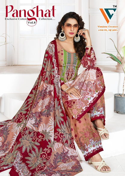 Panghat Vol 8 Vandana Creation Mix Cotton Karachi Salwar Suits Exporter Ahmedabad