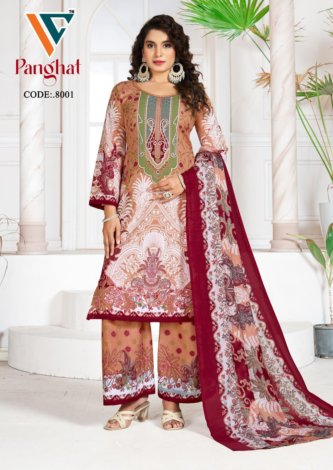 Panghat Vol 8 Vandana Creation Mix Cotton Karachi Salwar Suits Exporter Ahmedabad
