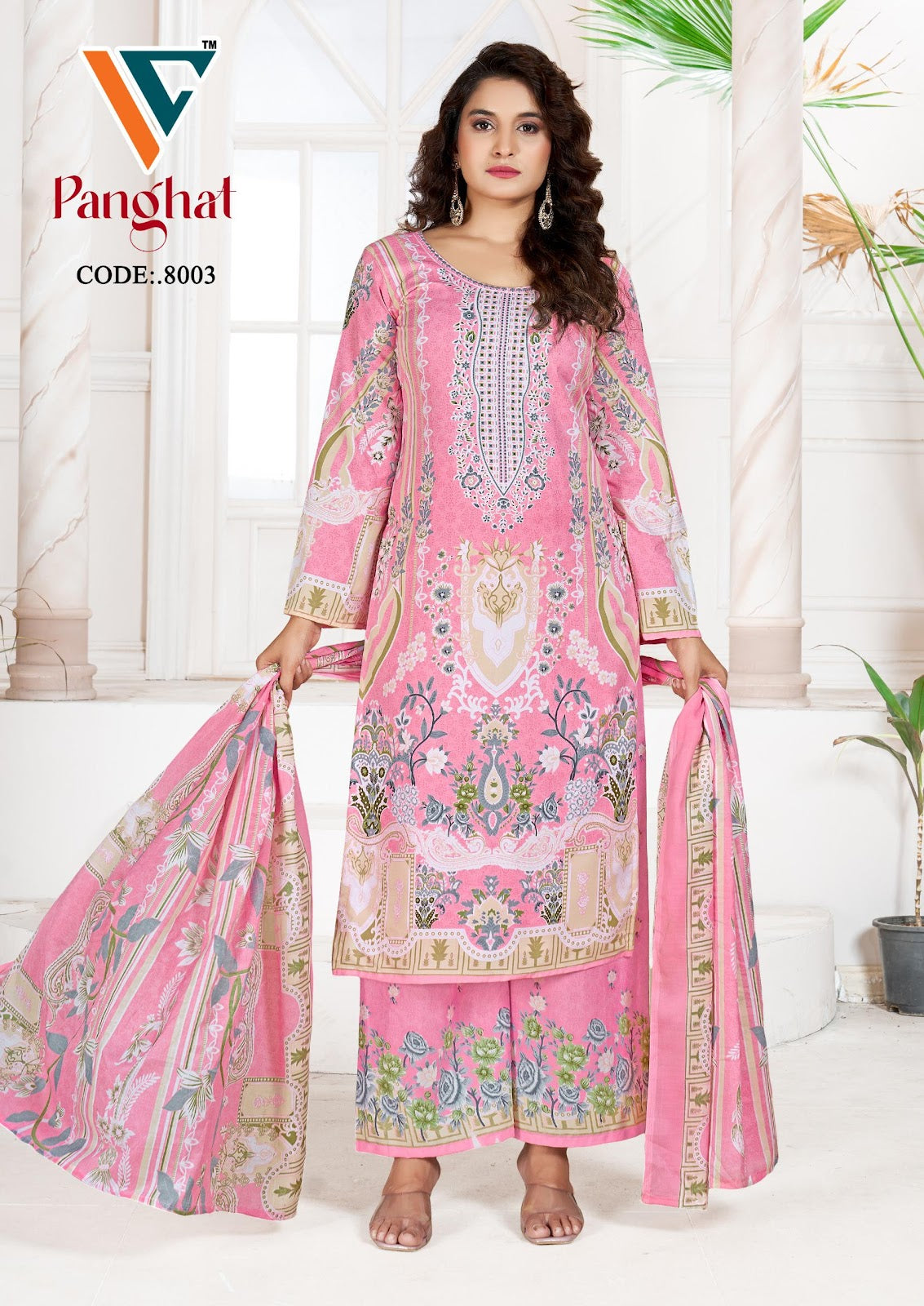Panghat Vol 8 Vandana Creation Mix Cotton Karachi Salwar Suits Exporter Ahmedabad