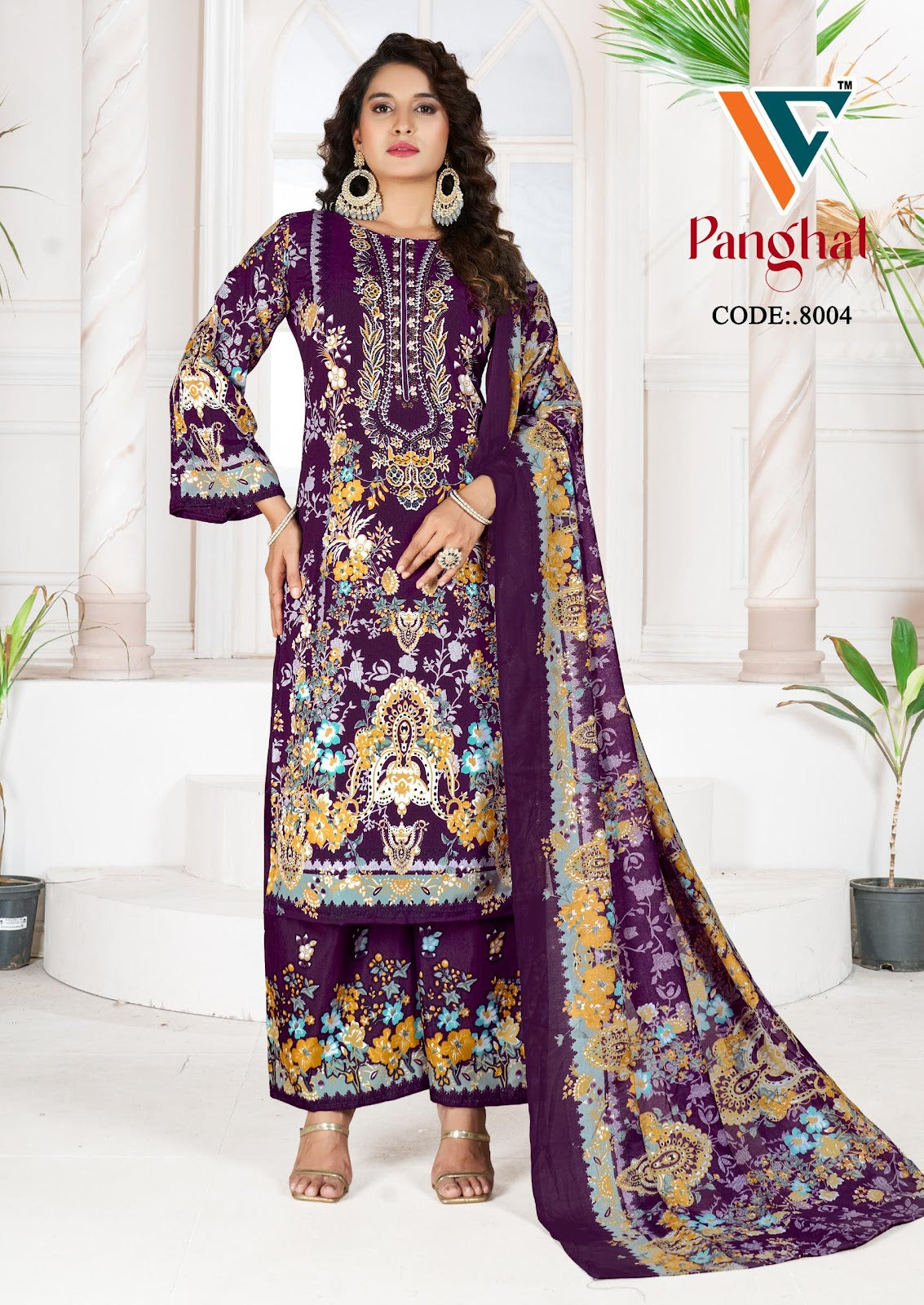 Panghat Vol 8 Vandana Creation Mix Cotton Karachi Salwar Suits Exporter Ahmedabad