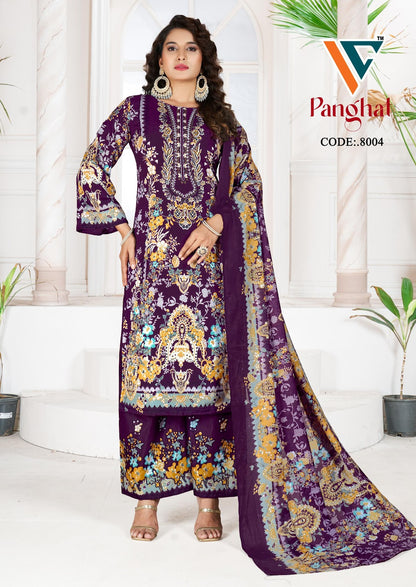 Panghat Vol 8 Vandana Creation Mix Cotton Karachi Salwar Suits Exporter Ahmedabad