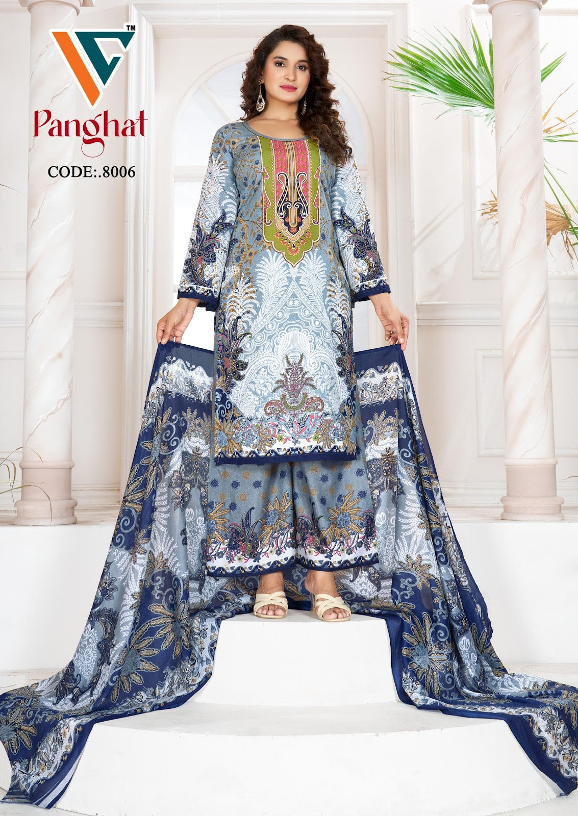 Panghat Vol 8 Vandana Creation Mix Cotton Karachi Salwar Suits Exporter Ahmedabad
