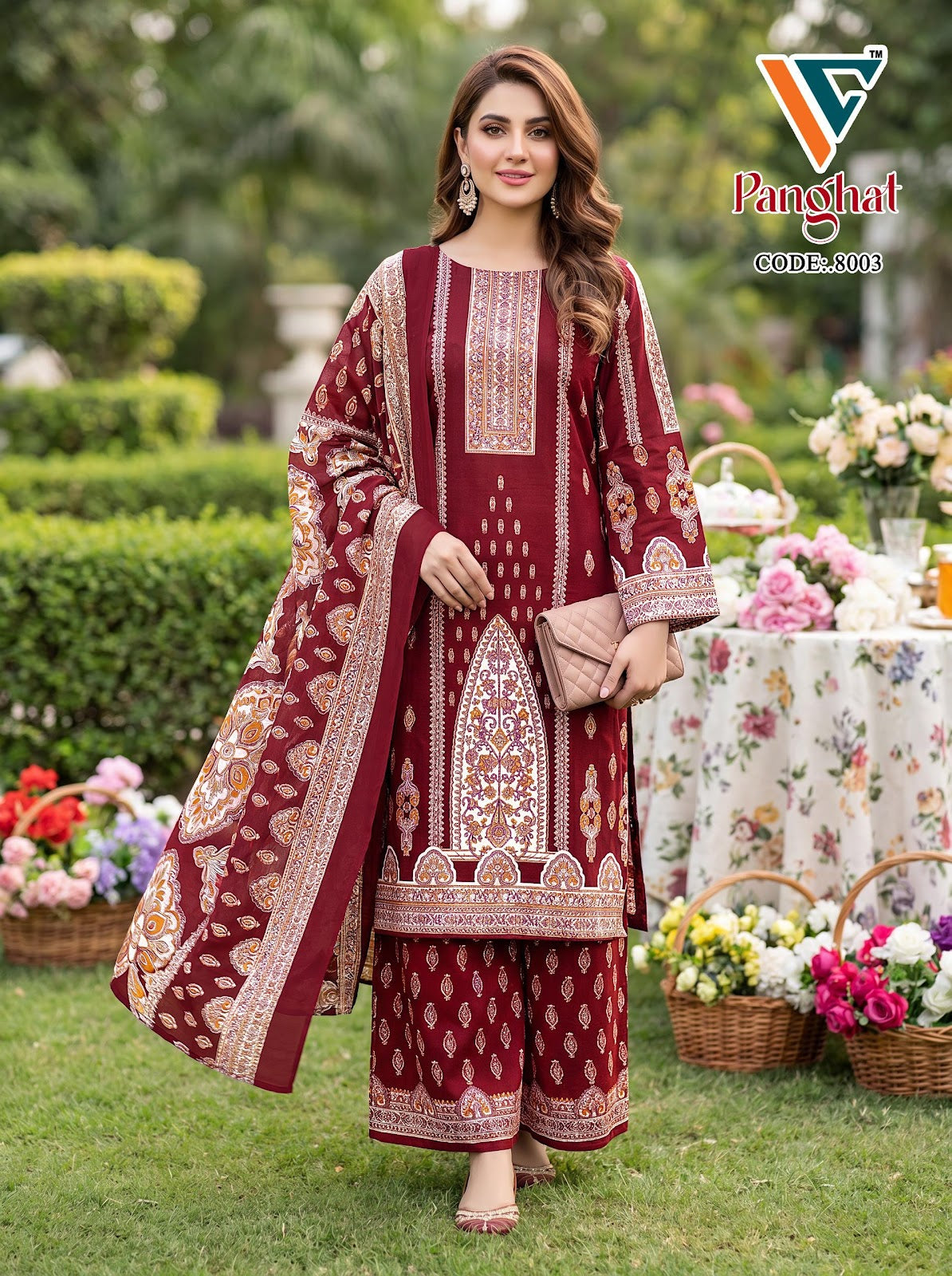 Panghat Vol 9 Vandana Creation Mix Cotton Karachi Salwar Suits Supplier Gujarat