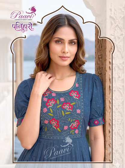 Panihari Paavi Cotton Readymade Anarkali Suits Exporter India