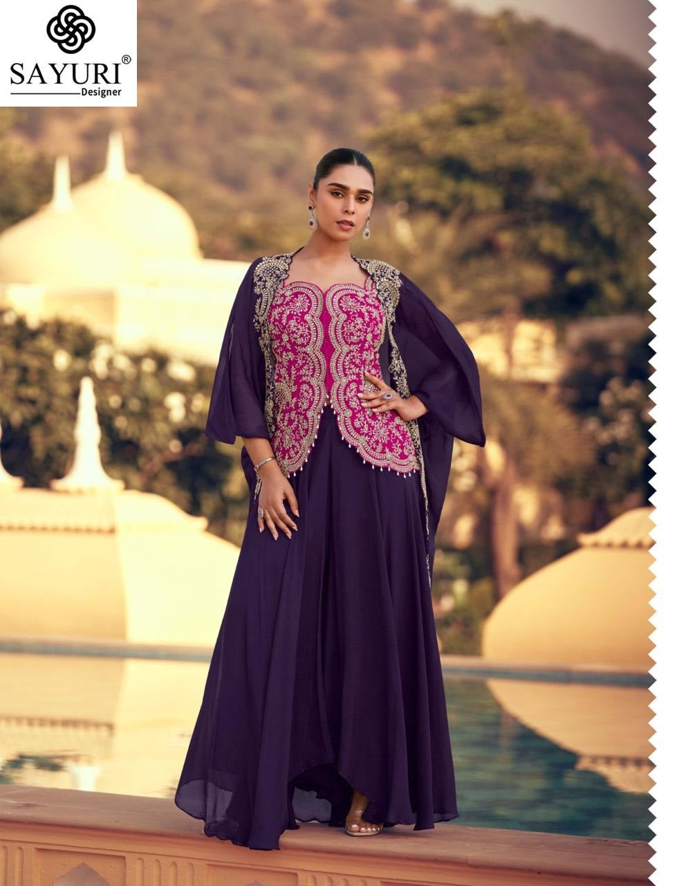 Panihari Sayuri Chinon Silk Indo Western Pair Wholesaler Gujarat