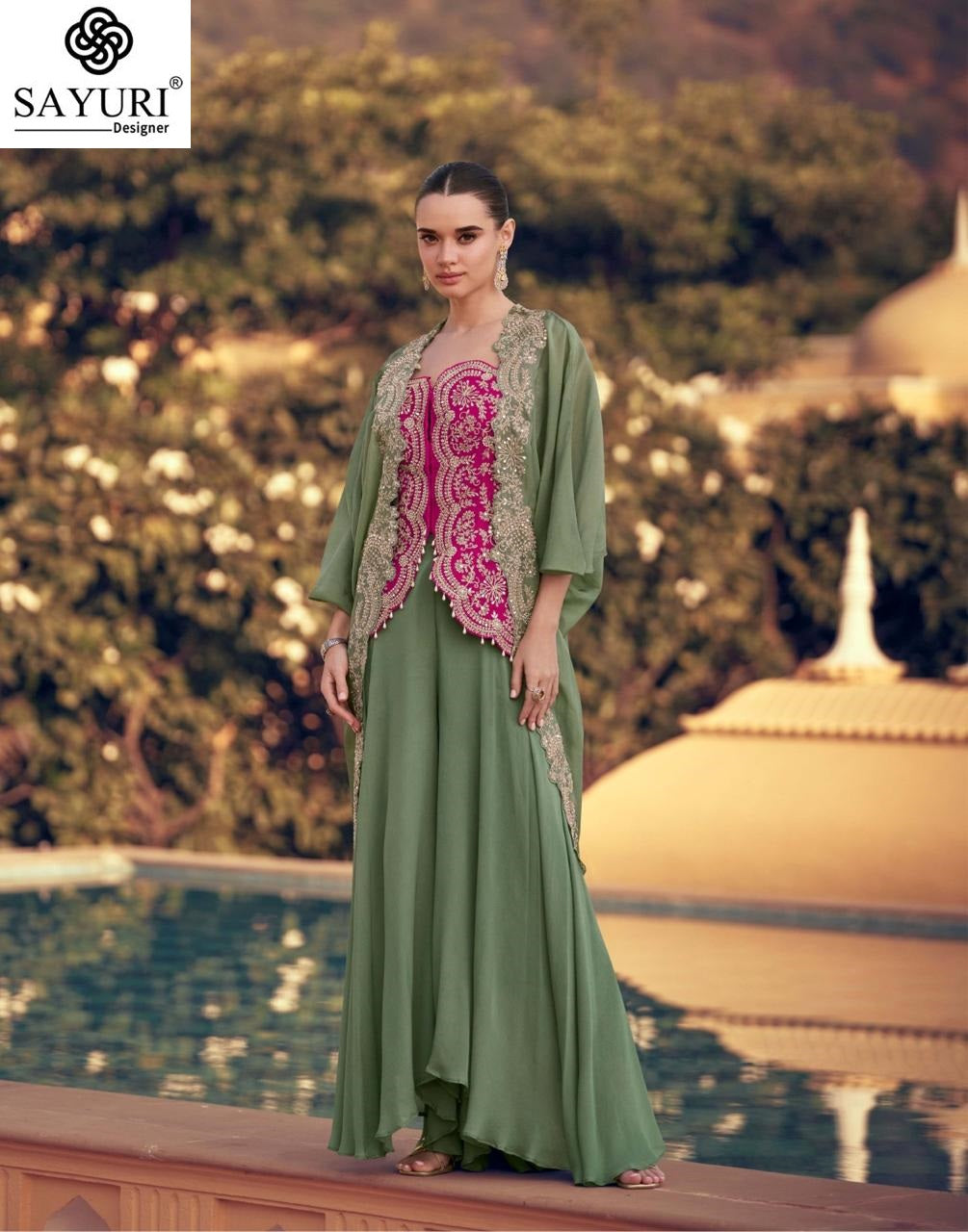 Panihari Sayuri Chinon Silk Indo Western Pair Wholesaler Gujarat