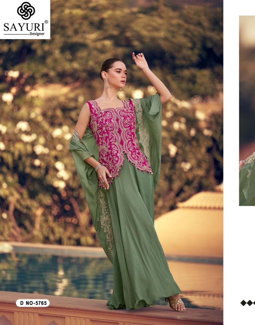 Panihari Sayuri Chinon Silk Indo Western Pair Wholesaler Gujarat