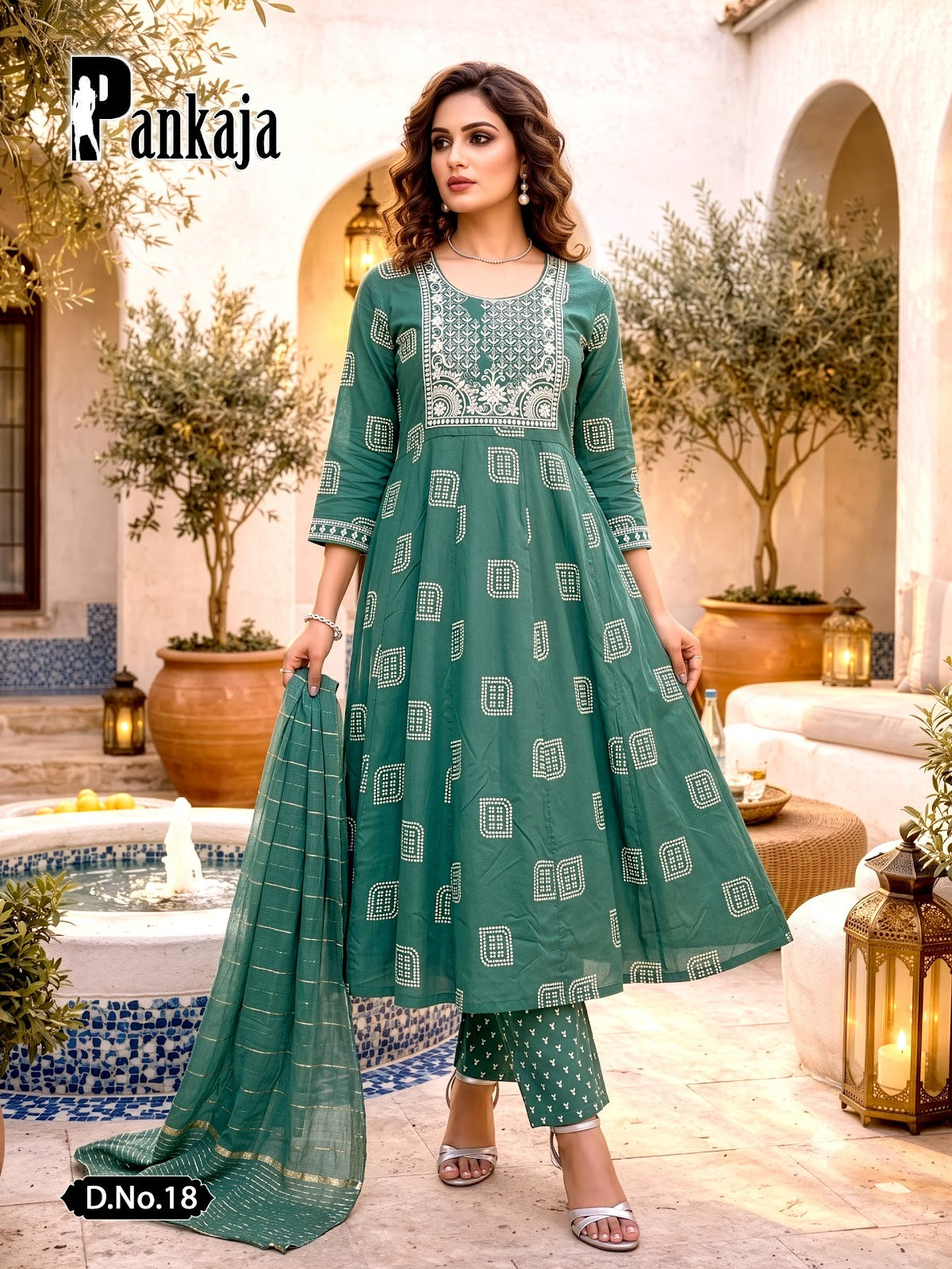 Pankaja Prmnt Rayon Readymade Anarkali Suits Exporter India