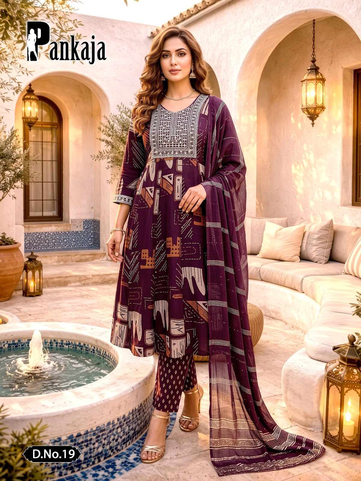 Pankaja Prmnt Rayon Readymade Anarkali Suits Exporter India