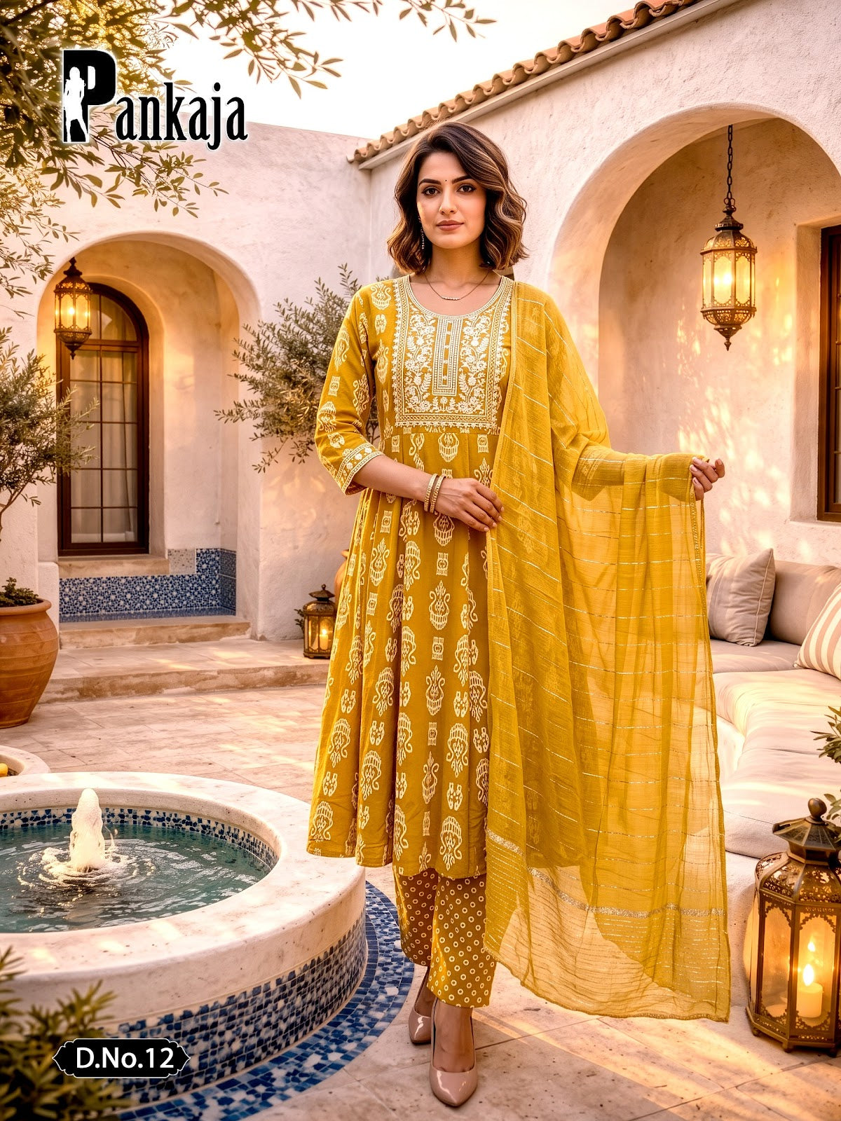 Pankaja Prmnt Rayon Readymade Anarkali Suits Exporter India