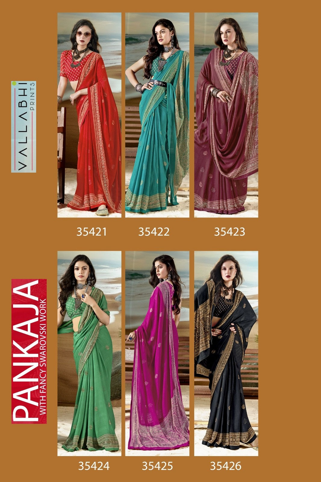 Pankaja Vallabhi Prints Moss Sarees Supplier