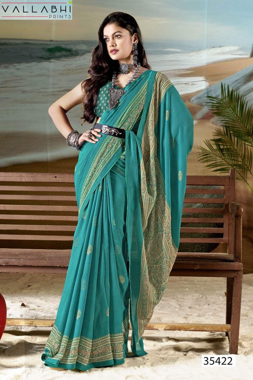 Pankaja Vallabhi Prints Moss Sarees Supplier