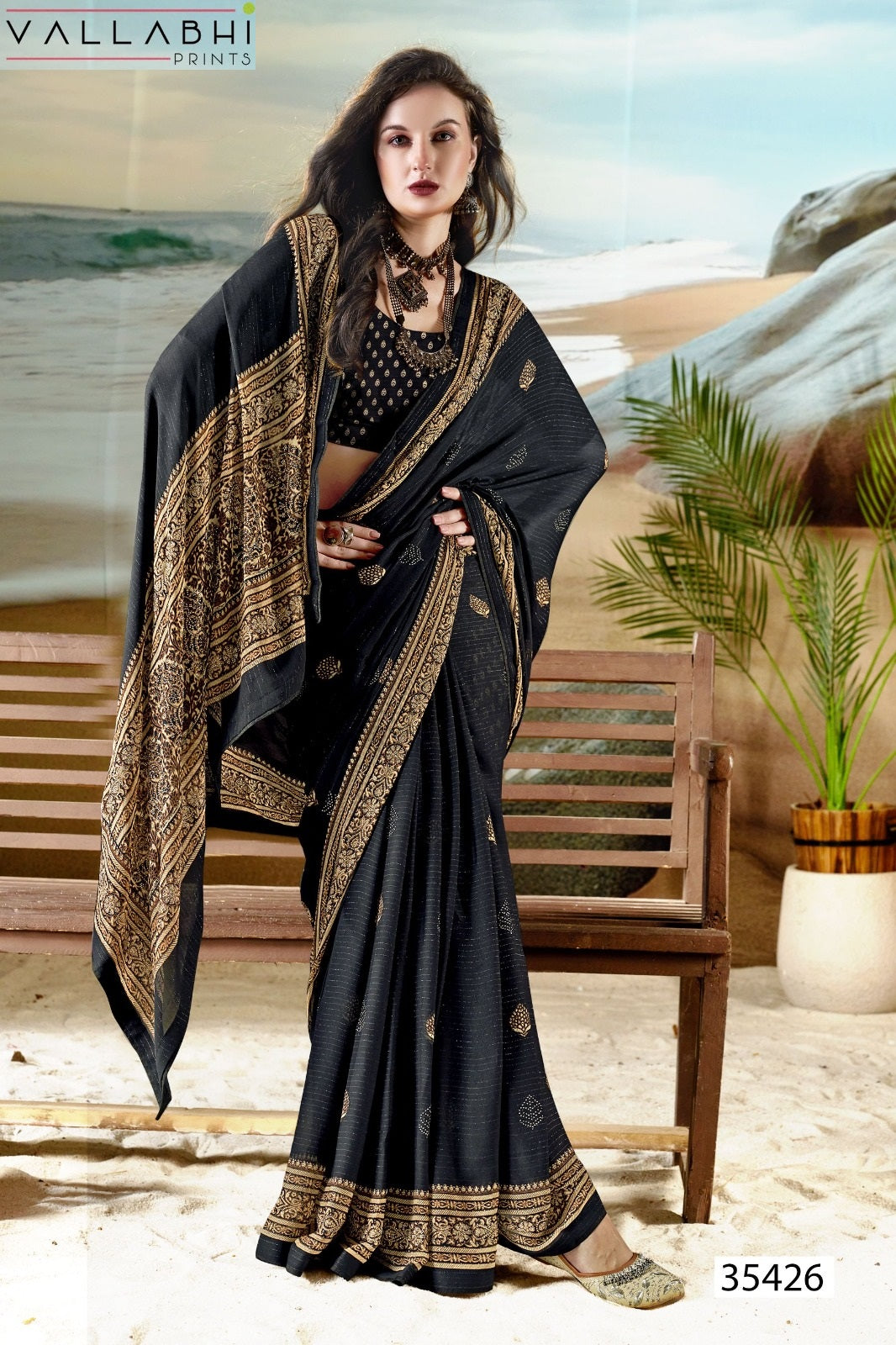 Pankaja Vallabhi Prints Moss Sarees Supplier