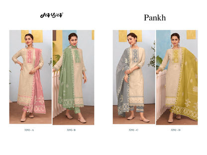 Pankh 3292 Jay Vijay Cotton Pant Style Suits Supplier Ahmedabad