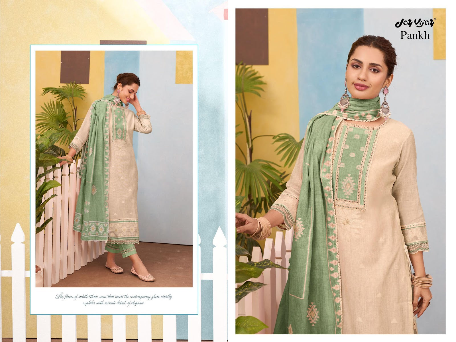 Pankh 3292 Jay Vijay Cotton Pant Style Suits Supplier Ahmedabad