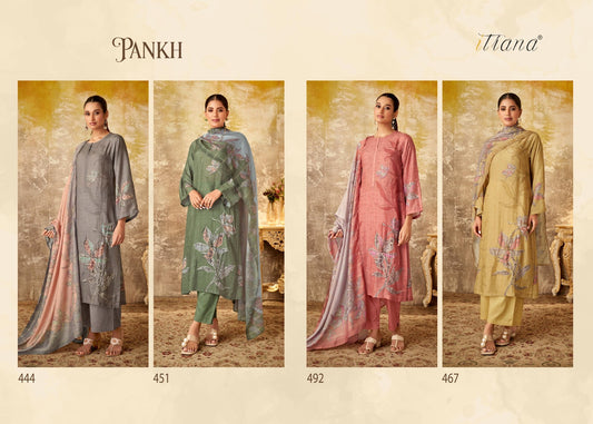 Pankh Itrana Muslin Silk Pant Style Suits Wholesale Price