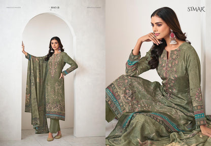 Pankh Simar Natural Crape Pant Style Suits Wholesale Price